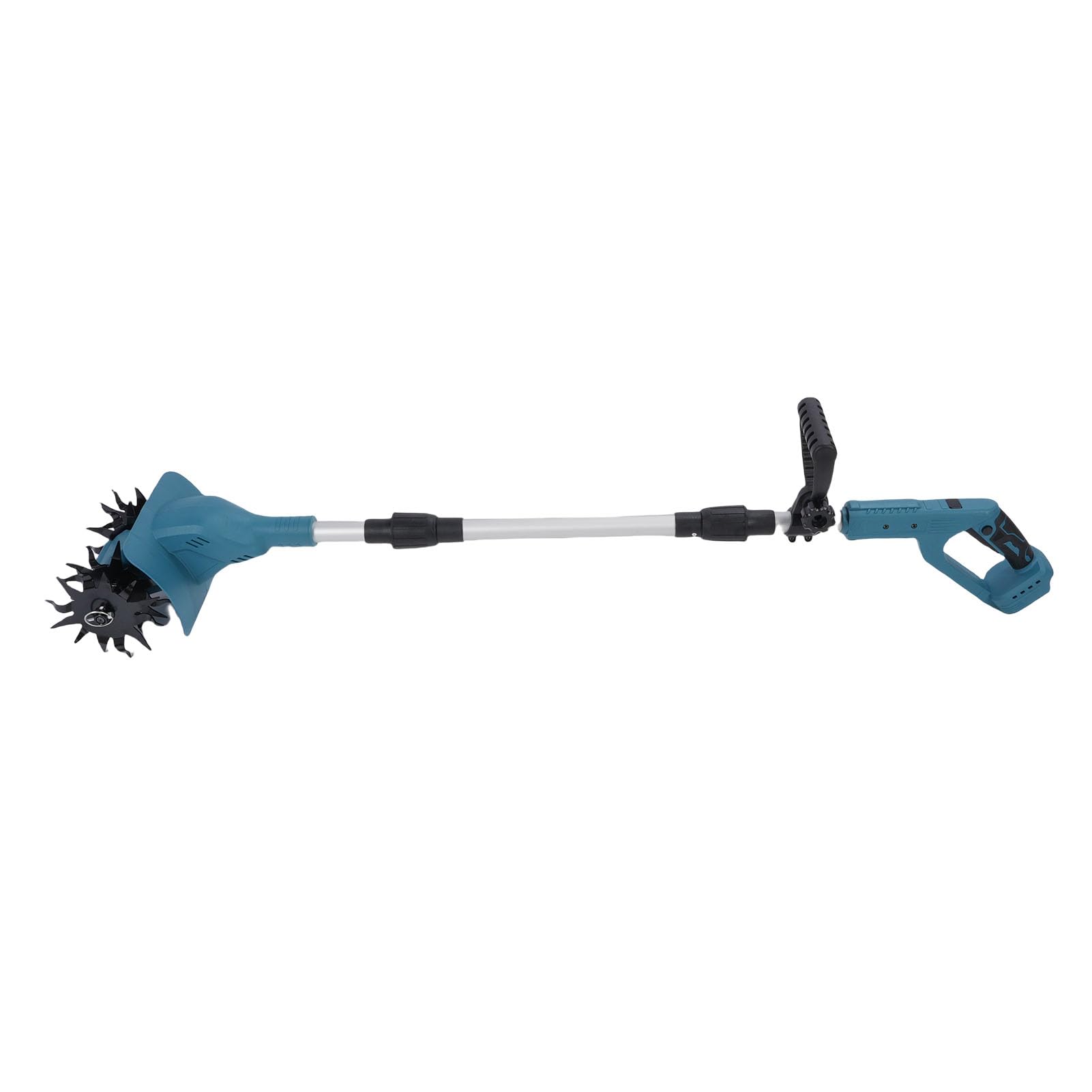 Eujgoov Zappatrice Senza Fili per Batteria 18-21V, Coltivatore con Display | Adatto a Motori da 500W, Larghezza di Lavorazione 9 Pollici, Lame in ABS e Acciaio Al Manganese, Design pieghevole.