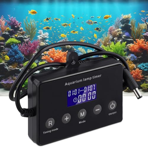 Contrôleur de lumière pour aquarium avec écran LCD 12-24 V LED gradateur et minuterie pour éclairage d'aquarium, simulation de lever du soleil, coucher de...