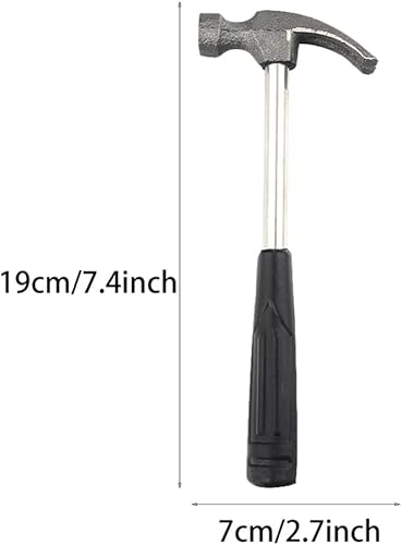 Miniatura 3 de BESPORTBLE 5 martillos de garra pequeños mini rectos para uso doméstico negro