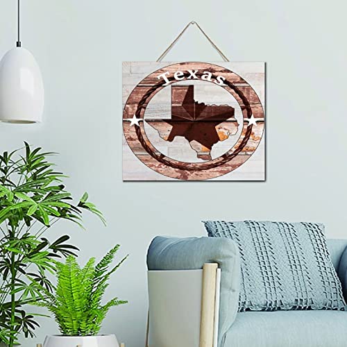Plaque murale Texas en bois : décoration de buanderie haut de gamme