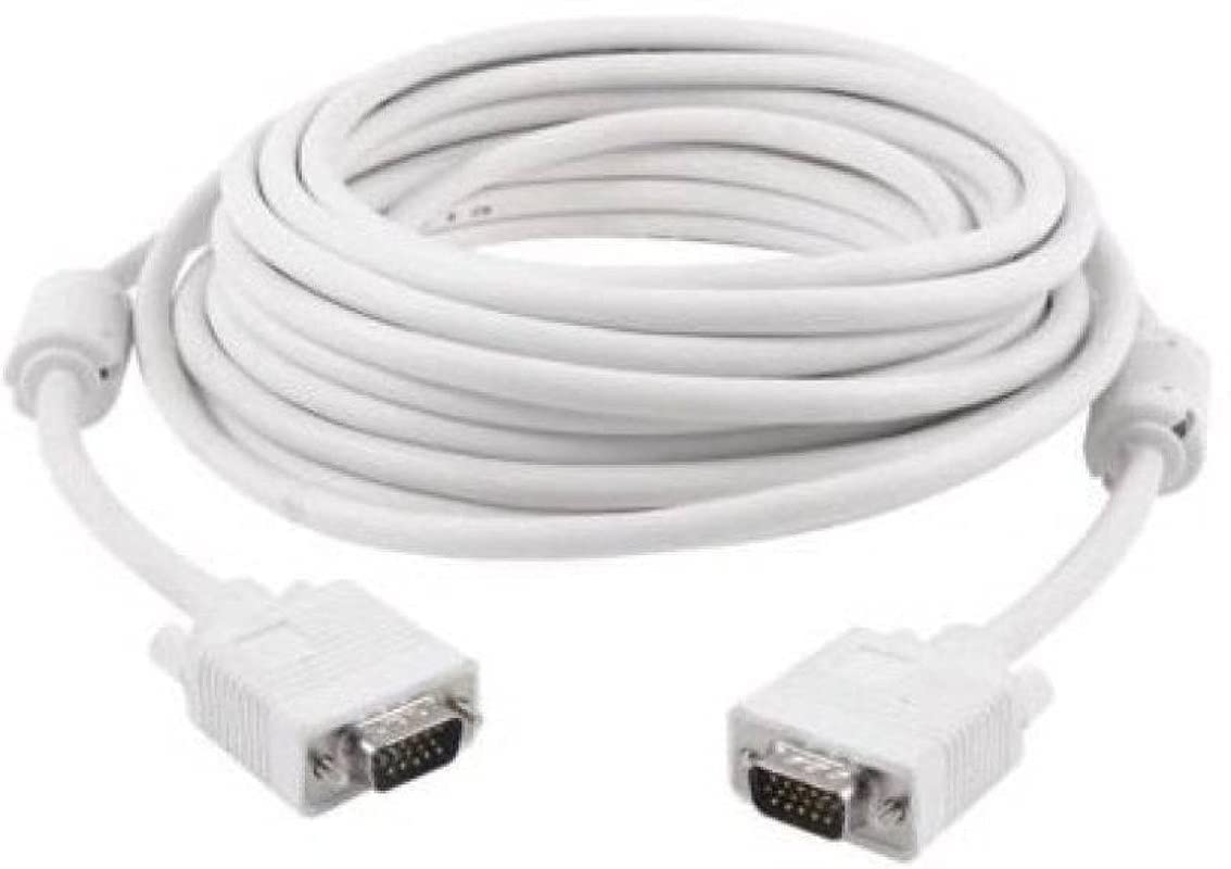 FEDUS VGA Cable 15 Pin Male to Male VGA Cable VGA to VGA Cable Lead for PC Monitor Tv LCD Plasma Projector TFT Cable TV-Out Cable,5 M,White (B0842VP8K8) Amazon Price History, Amazon Price Tracker