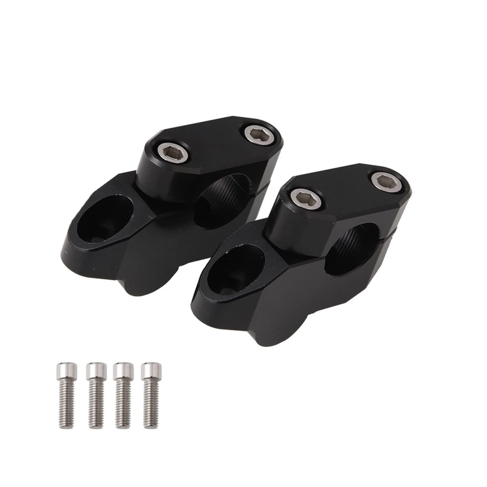 Kit di Offset per Riser Manubrio Motociclo Kit di Morsetti per Manubrio in Lega di Alluminio da 22 mm 7/8 Pollici universali 2 Pezzi Riser Manubrio Moto
