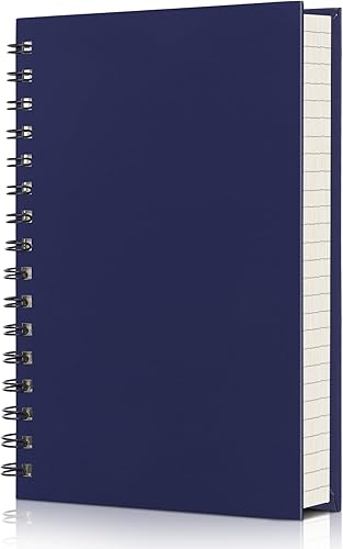 EUSOAR Cuaderno de espiral con rayas universitarias, 1 paquete A5 de 5.5 x 8.3 pulgadas, 160 páginas80 hojas, páginas arrancables de papel rayado de