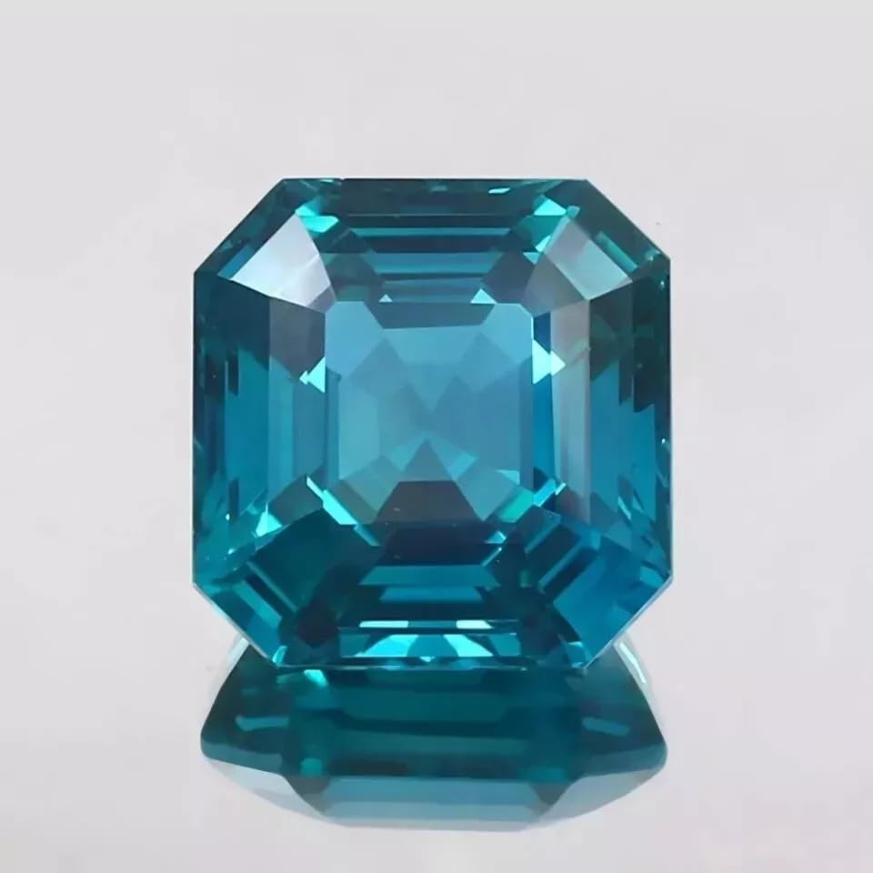10 Ct +Natural Indicolite Blue Green Tourmaline Asscher Cut Loose Gemstone