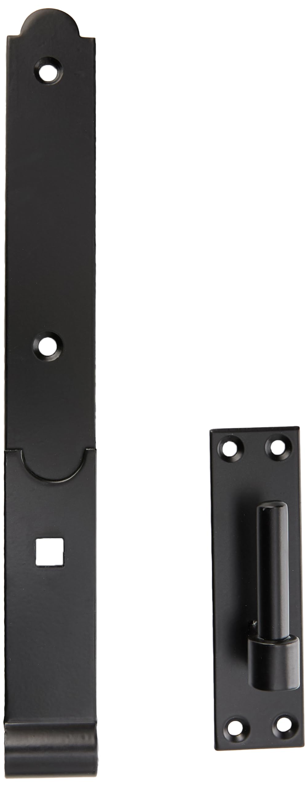 Merriway BH07586 (2 Pcs) Black Gate Hinges Heavy Duty Hook and Band Flat 300mm - Pack of 2 Pieces