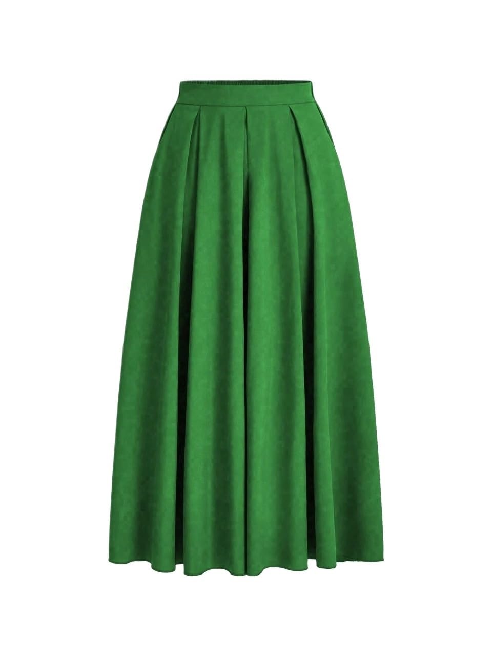 Womens Flowy Trendy Skirt Solid Color High Waist Skirt