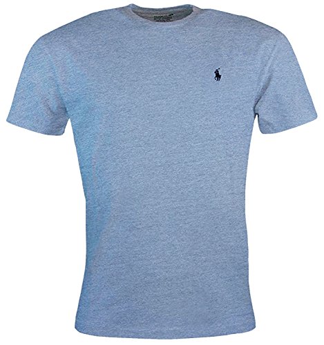 Polo Ralph Lauren Men's Big & Tall Pony Logo Crew Neck Jersey T-Shirt (1X Big, Blue Heather)