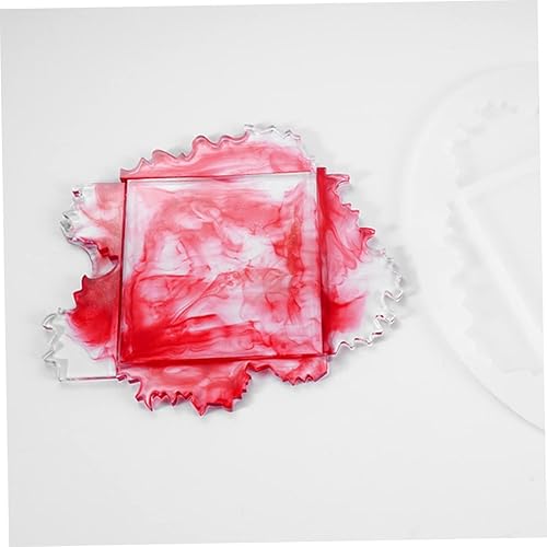 Miniatura 8 de SEWACC 2 piezas de molde de mesa posavasos de silicona para automóvil, posavasos de silicona de resina, molde de resina, molde de taza de automóvil,