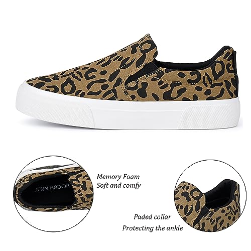 Image of JENN ARDOR Womens Slip On Sneakers Perforated /Quilted Casual Shoes Fashion Walking Flats