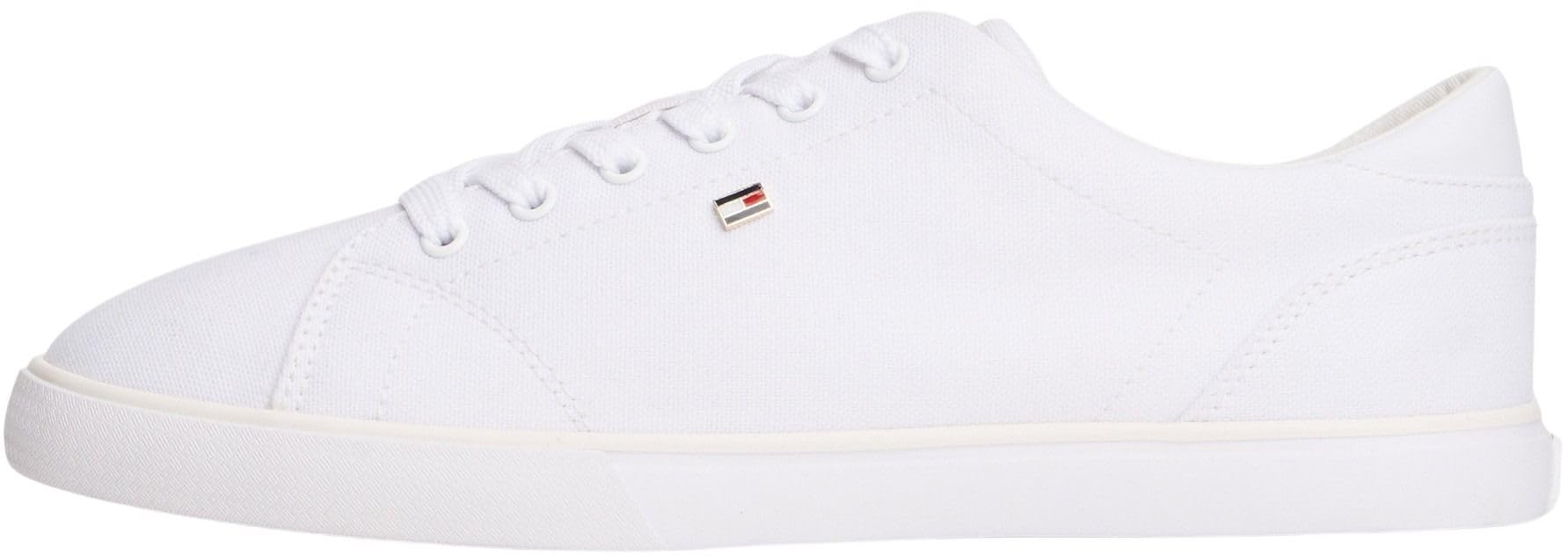 Tommy Hilfiger Women's Th Low Profile Vulc Canvas FW0FW09102 Low Top, White (White), 6