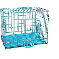 Dog Trust Dog Cage Sky Blue 24 Inch Iron Cage with Removable Tray