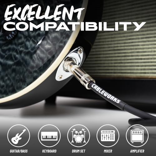 Image of Cableworks By Gator Cases Backline Series 20 Ft Straight to Straight Guitar Instrument Cable (GCWB-INS-20)