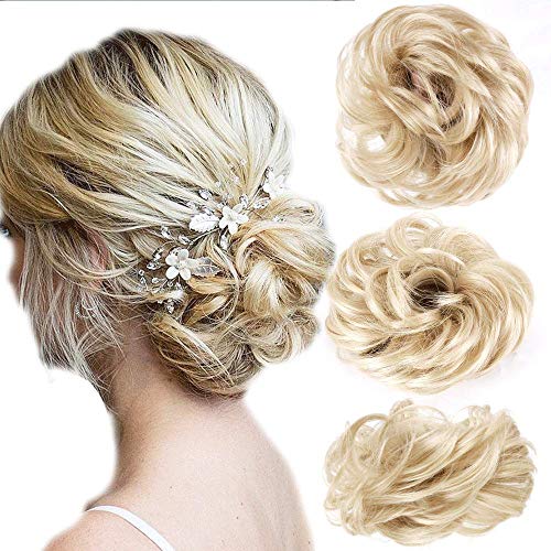 Leeons Messy Bun Hair Piece Thick Updo Scrunchies Hair Extensions Ponytail Hair Accessories for Women Ladies Girls(#16)