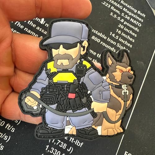 Morale Patch Patchlab K9 Schäferhund Hundestaffel Polizei/Zoll – Taktischer Hundeführer Aufnäher mit Hakenklett Gear, Kleidung EDC Patch-Board