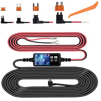 Dash Cam Hardwire Kit, USB C to 12V-24V Power Cord with Fuse Tap and Installation Tool