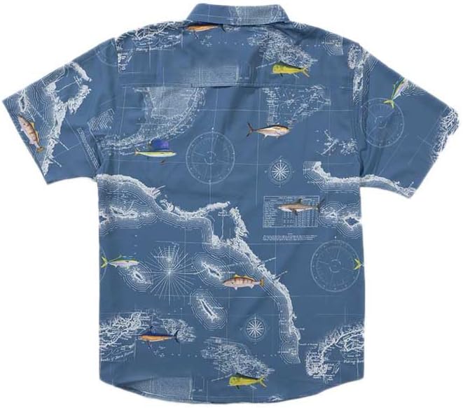 Salty Crew Men's Flagship UV Button-Up Sunshirt – UPF 50+, Moisture-Wicking, Lightweight Fishing Shirt