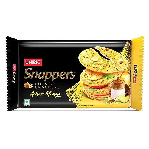 Unibic Snappers | Potato Biscuits | Chatpata Achari Mango Flavoured | All time Snacking 300G (B0BBQD61JZ) Amazon Price History, Amazon Price Tracker
