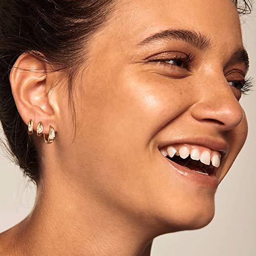 MYEARS Women Earrings Gold Huggie Hoop 14K Gold Plated Small Simple Hypoallergenic Everyday Jewelry - Lightning and Star2