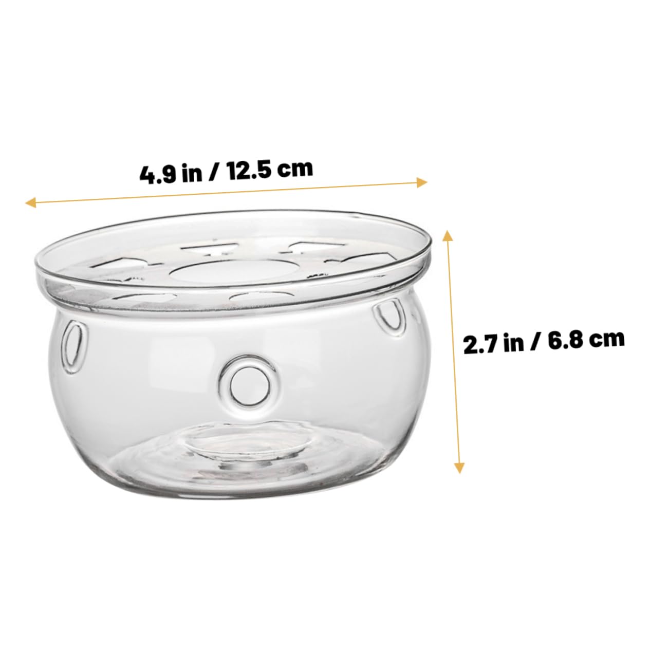 GRIRIW Insulated Base Tea Set Glass Teapot Warmer Safe Heat-Resistant Tea Heating Base