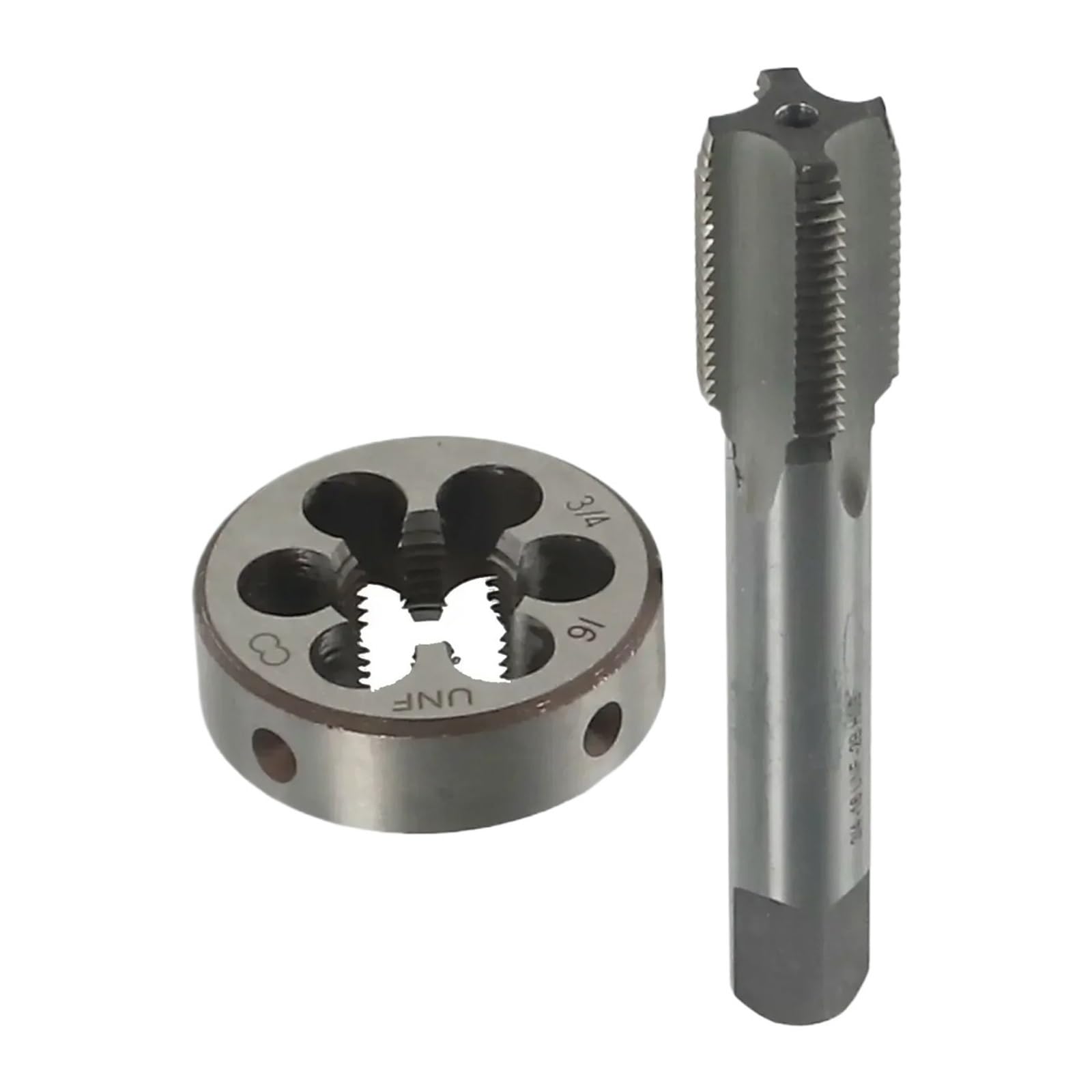 Kit de macho y terraja HSS de 3/4-16 para solucionar roscas desgastadas en piezas metálicas duras