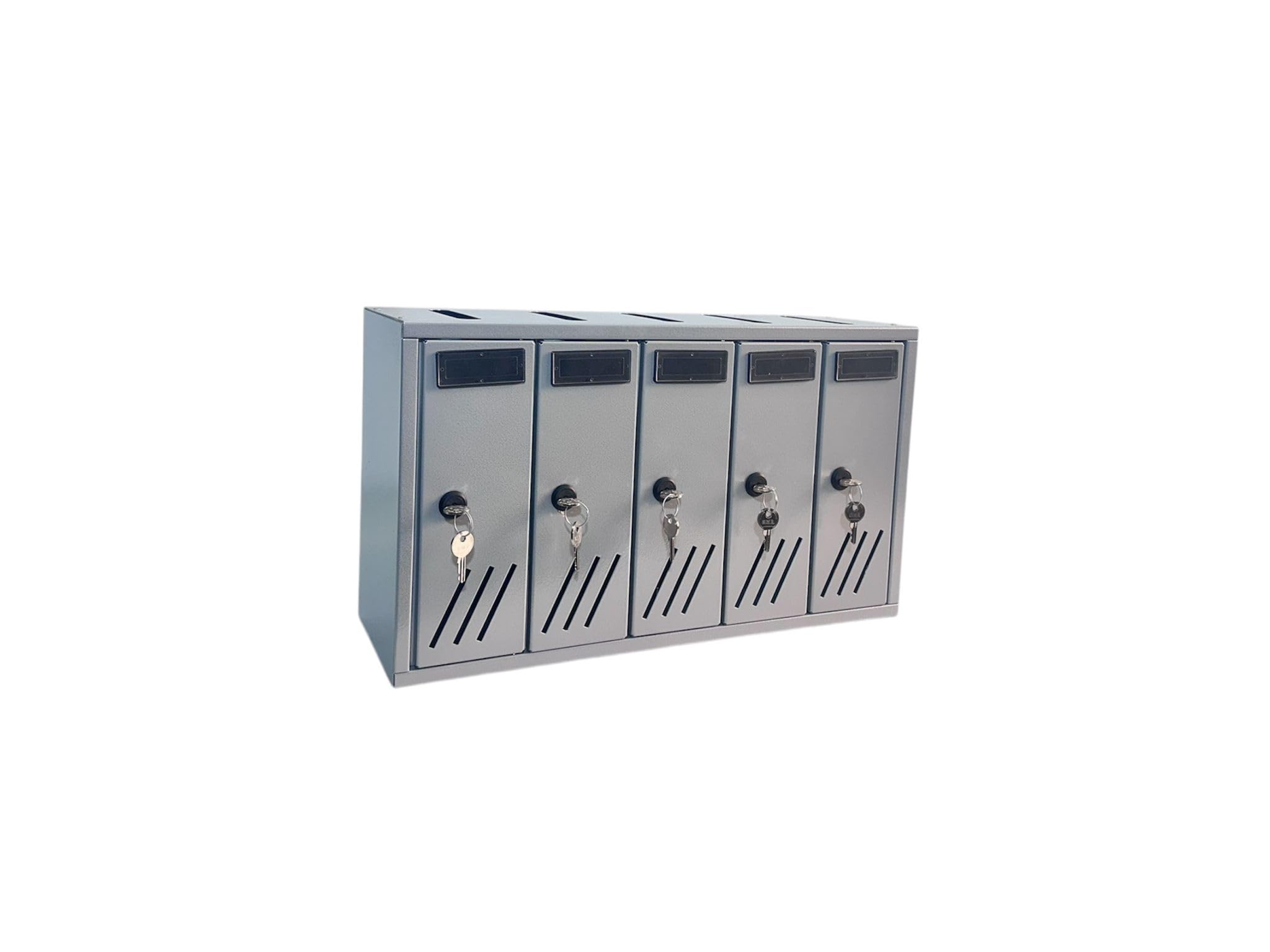 BOXOB Cassetta Postale condominiale Serenity –993 Grigio Silver (Grigio Silver, Comparti 5)