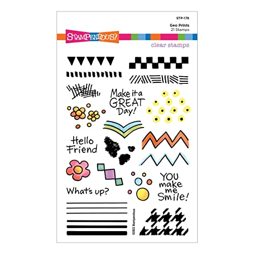 Spellbinders Stampendous FransFormer™ Geo Prints Clear Stamps, Grey - Image 4