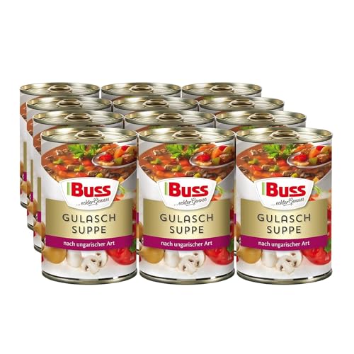 Buss-Klassische-Suppen-Herzhafte-Gulaschsuppe-mit-Rindergulasch-Suppe-ungarischer-Art-mit-Paprika-Champignons-Zwiebeln-Schnelle-Fertiggerichte-zum-Aufwaermen-in-Mikrowelle-Topf-12-x-400g