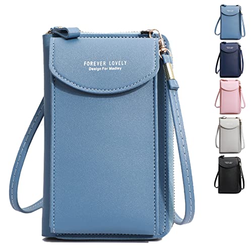 OUDQFCJ Handy Tasche Crossbody - Weiches PU-Leder Mit Abnehmbarem Schultergurt 19x12,5cm