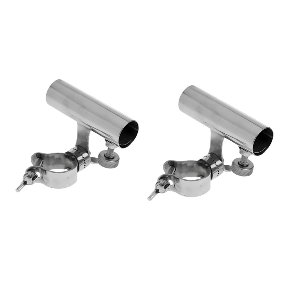 MFESFCS Boat Rod Holders 2Pcs Stainless Steel Anti-slip Fishing Rod Holder Fishing Chair Mount Fishing Rod Rack Bracket Connect