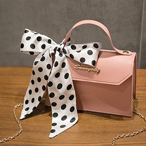 Kleine Buchstaben-Tragetasche Schnalle Lady Fashion-Bedeckung Handtasche Schulter Handtasche Mit Taschen (Pink, One Size)