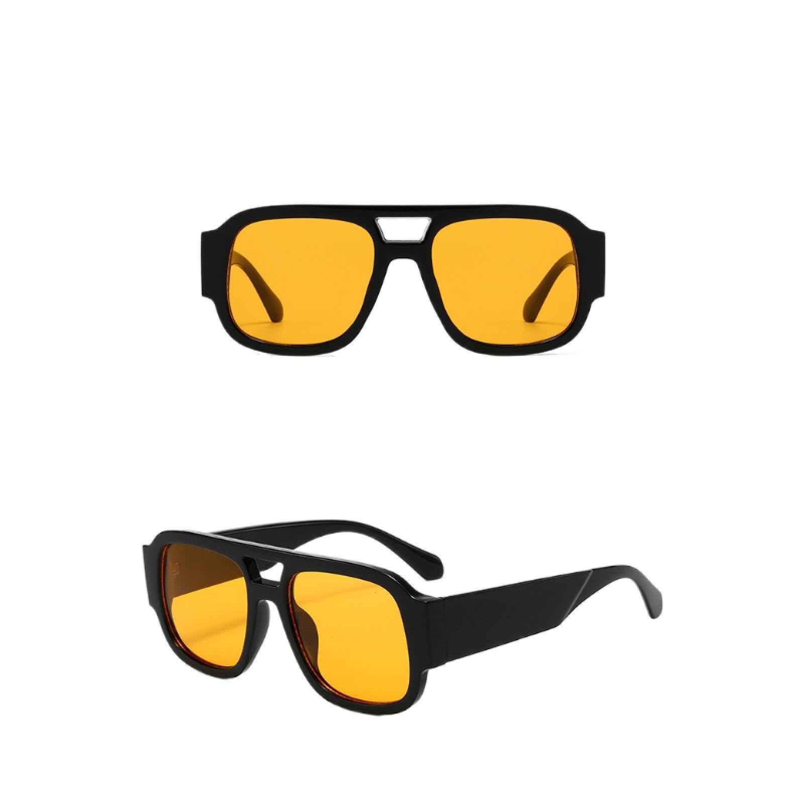 Gafas de sol con protección Uv400, marco grande, doble puente, patas anchas, para mujeres y hombres, para deportes al aire libre y conducción