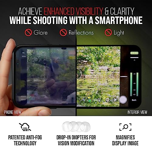 Image of Zacuto Director's Rig | Smartphone Video Rig with Smart Z Finder, Director's Grip, Accessory Rail, Bridge, Diopters & Anti-Fog Shields | Filmmaking & Content Creator Accessories for Mobile Phones