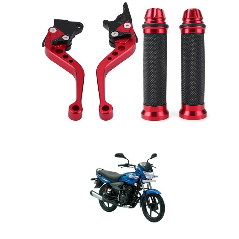 Universal CNC Aluminum Motorcycle Modification Disc Brake Lever And Grip Motorcycle Modification Double Disc Brake Lever for Motorcycles, Scooters Comfortable With Plat-ina 125-image-5