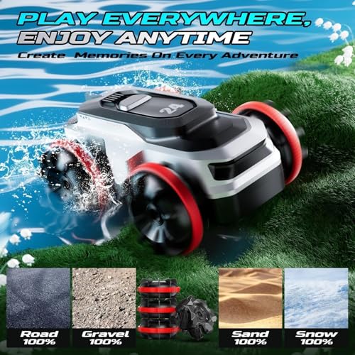 Image of Mini 2.4GHz 4WD Mecanum Wheel RC Stunt Car - 360 Omni-Directional Drift Remote Control Car High-Speed Movement, Pocket-Size Design, All-Terrain Water & Land Driving Truck Driving for Kids & Adults