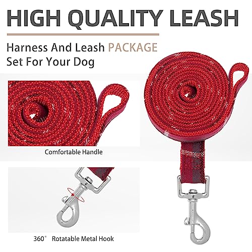 Pupteck Soft Mesh Dog Harness And Leash Set Step-In Plaid Puppy Padded No Pull Vest Harness For Xs Small Medium Sized Dogs Cats Outdoor Walking #TOP6