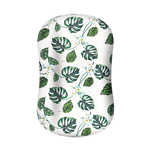 Ultra Soft Baby Lounger Cover | Mexxi 100% Hypoallergenic Stretchy Baby Nest Cover for Newborn (Cover Only) (Palm Leave)