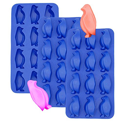Molde para Hielos de Silicona con Forma de Pingüino 3 Unidades miniatura 1