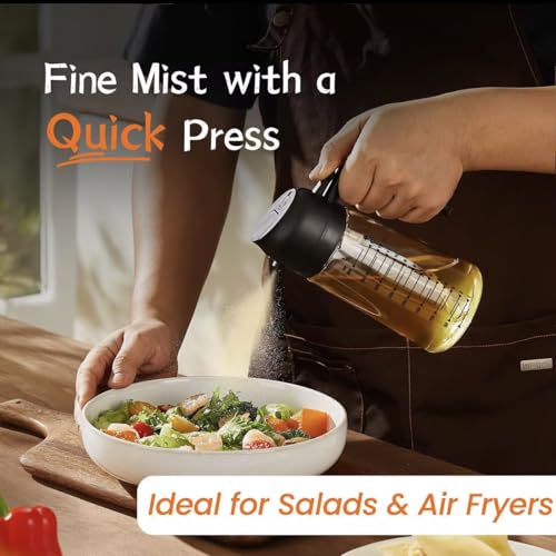 Olive Oil Spray Bottle Air Fryer 16oz - 2 in 1 Olive Oil Dispenser Bottle for Kitchen Accessories - Kitchen Gadgets, For Air Fryer - Image 5