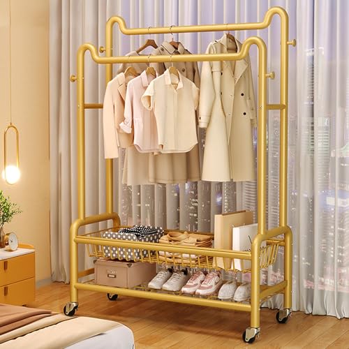 Portant à vêtements double idéal pour organiser la chambre et la buanderie au quotidien