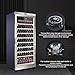 ZIEUN 357L Wine Cooler Refrigerator Stainless Steel, Upgraded Compressor Intelligent Digital Freestanding Wine cellar For Red, White Champagne or Sparkling Wine-Silver