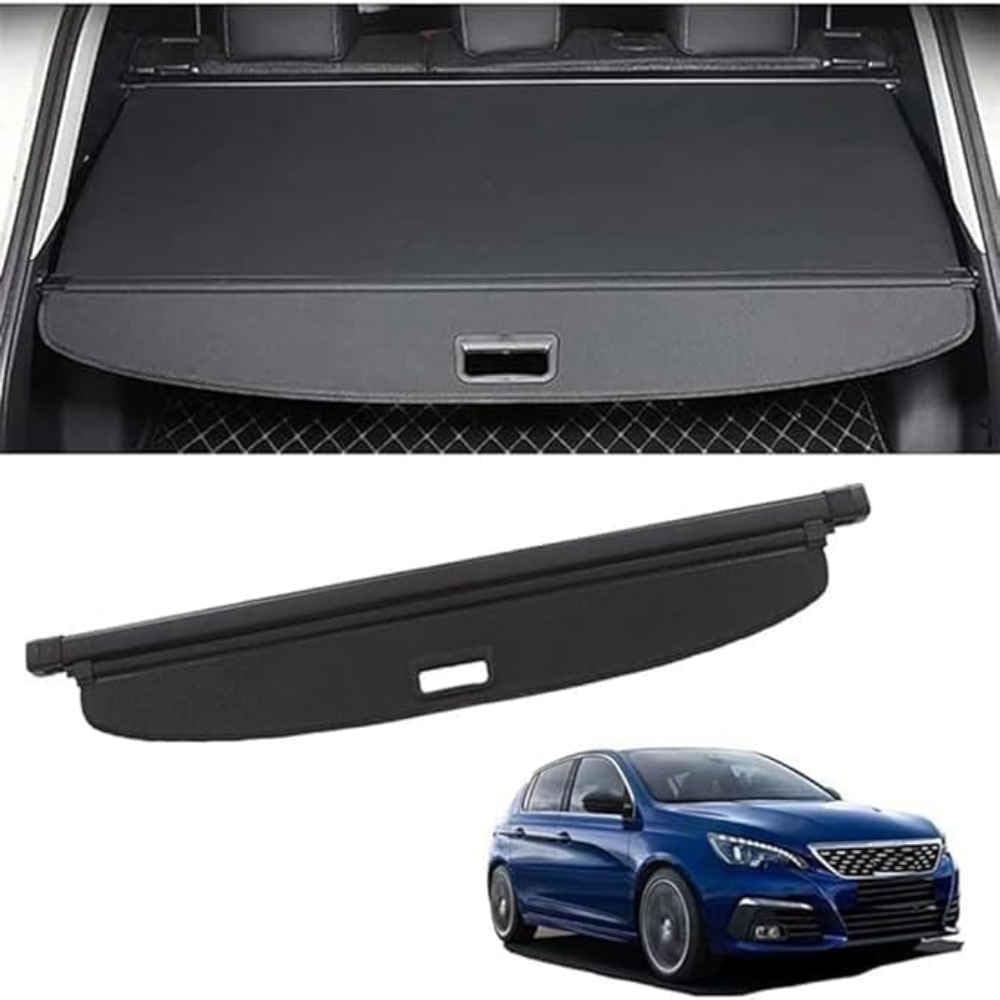 Étagère Arrière Rétractable De Coffre pour Peugeot 308 SW II (Phase II, 2017), Coffre de Arrière Panneau de Bouclier de Sécurité Accessoire Automobile