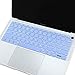 MOSISO Keyboard Cover Compatible with MacBook Air 13 inch 2019 2018 Release A1932 Retina Display with Touch ID, Waterproof Dust-Proof Protective Silicone Skin, Serenity Blue