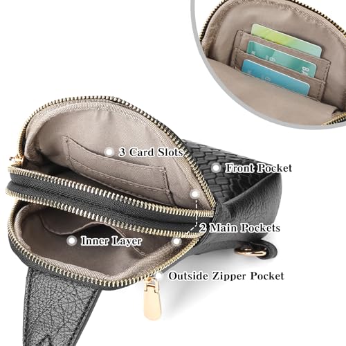SENDEFN Small Sling Bag Crossbody Bags for Women Vegan Leather Cell Phone Cross Body Purse Fanny Packs Chest Bag for Women2
