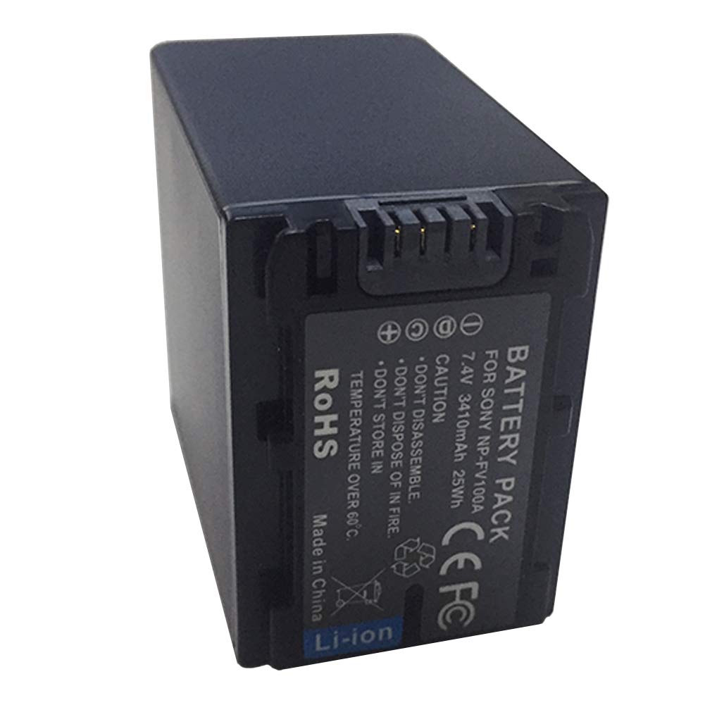 XITAIAN 7.4V 3410mAh 25Wh NP-FV100A Batteria videocamera di Ricambio per Sony NP-FV30, NP-FV50, NP-FV50A, NP-FV70, NP-FV70A, NP-FV100, NP-FV100A