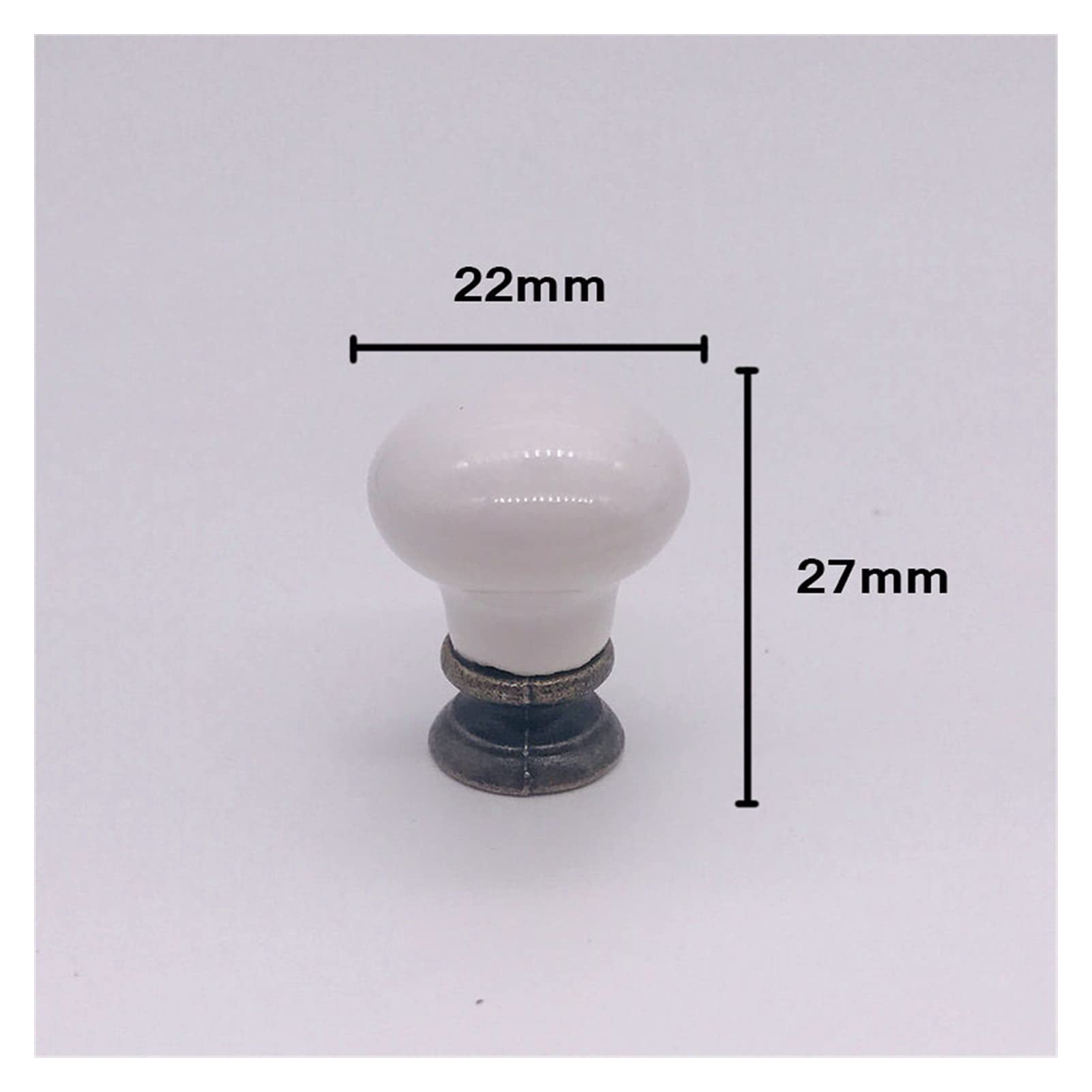 Maniglia della serratura della porta Confezione da 10 White Button Shape Forma Maniglie da cucina Pull Drawer Manopole Ceramica Porta in ceramica Armadio Armadio porta manopola Funiture Decor hardware