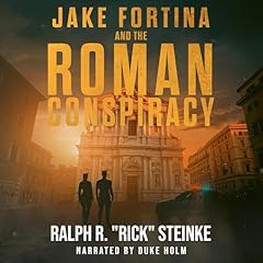 Diseño de la portada del título Jake Fortina and the Roman Conspiracy