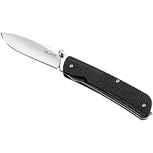 RUIKE LD11-B Black G10 Multi-Pocket Knife Folding 3.5" Mirror Blade & Tweezers