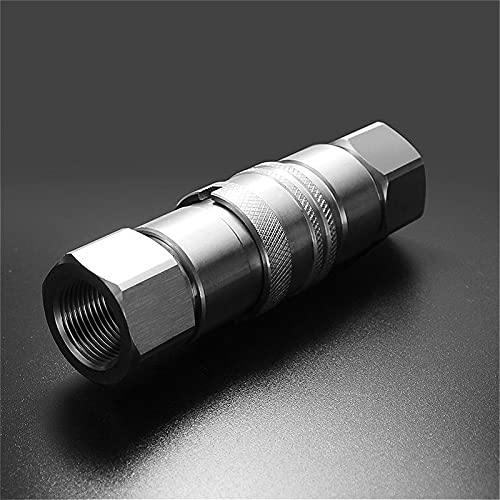 Image of 1 /4 3 /8 1 /2 3 /4 1 BSP /NPT Thread Flat Face High Flow Quick Connect Hydraulic Couplings /Couplers Peneumatic Carbon Steel 1 Set - (Size: NPT, Thread Specification: 1 inch)