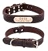 Mihqy Personalisiertes Hundehalsband aus Leder, mit graviertem Namensschild, mit Hundename und Telefonnummer,Persönlichen ID Halsband für Hunde,Für kleine und mittelgroße und große Hunde geeignet