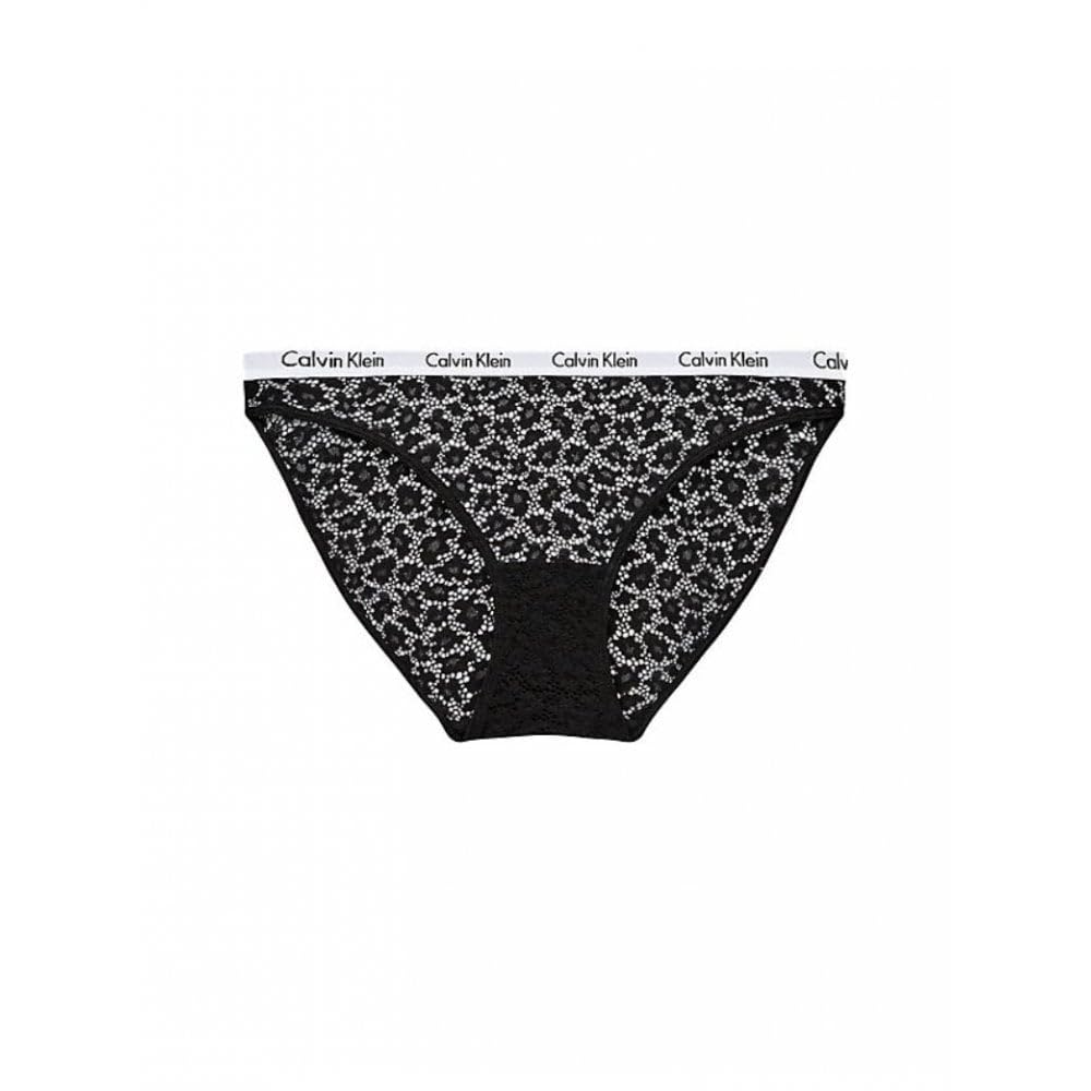 Calvin Klein Women Bikini Shape Briefs with Lace, Black (Black), XL